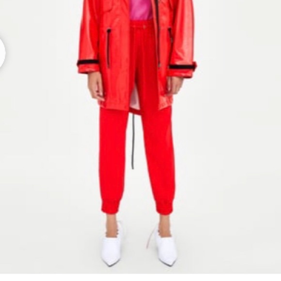 Dressy Red Joggers - Picture 9 of 9